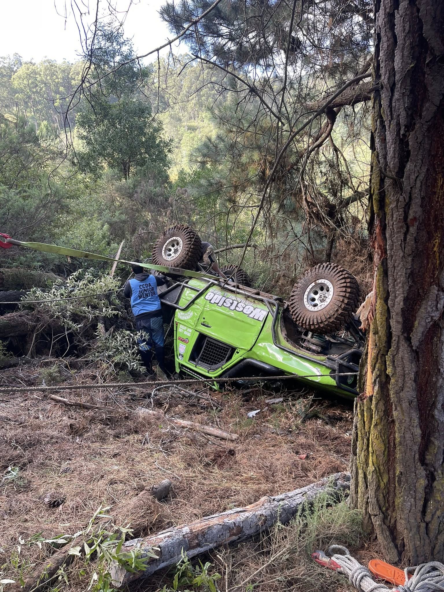 Winch setup in action